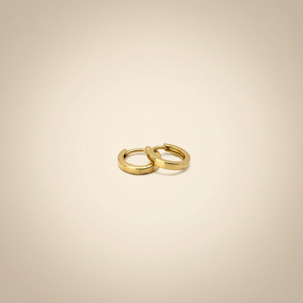 Flat Huggie Earrings 1.8 mm - 14k Gold