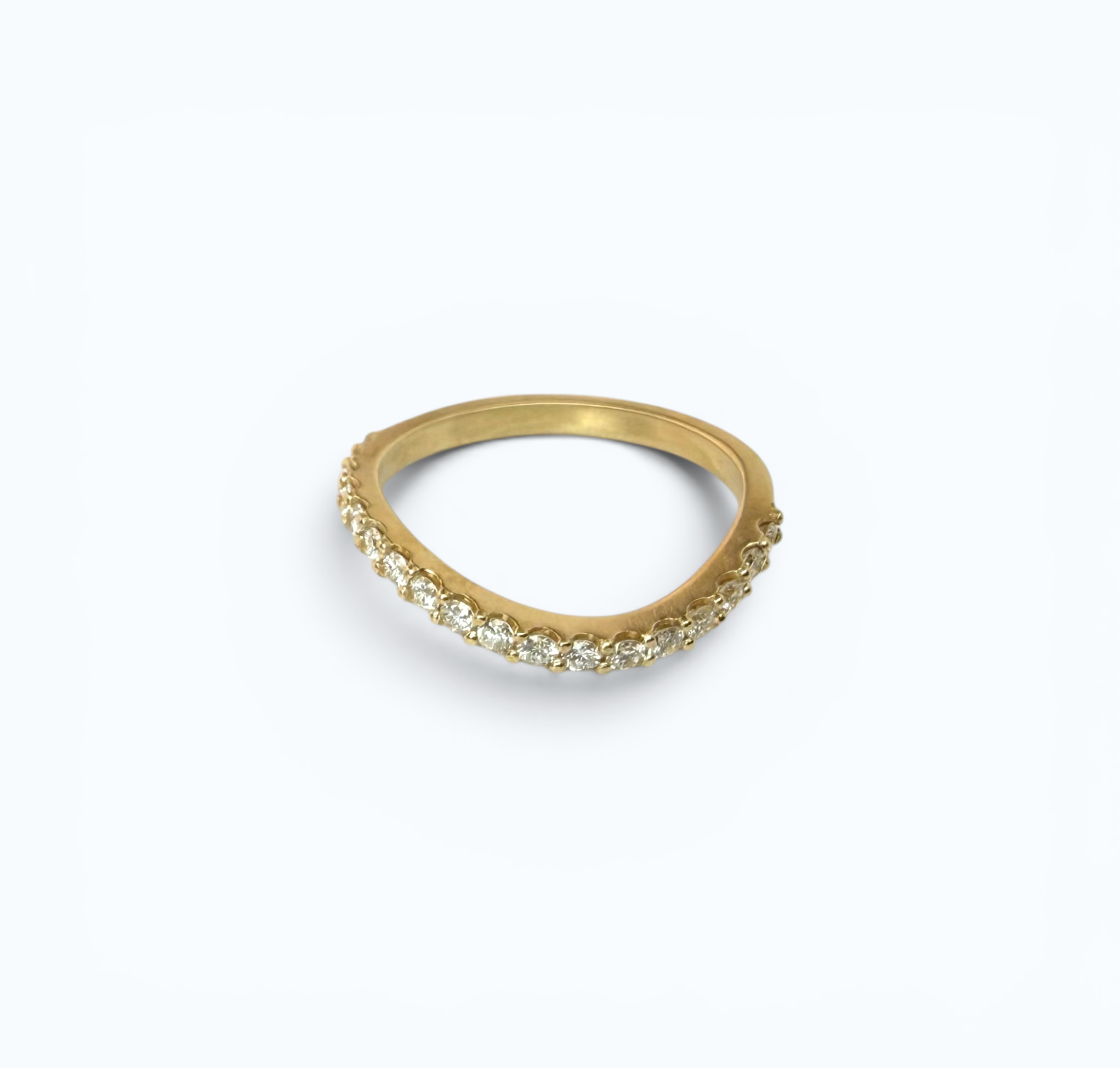 Diamond Wave Ring - 14k Gold