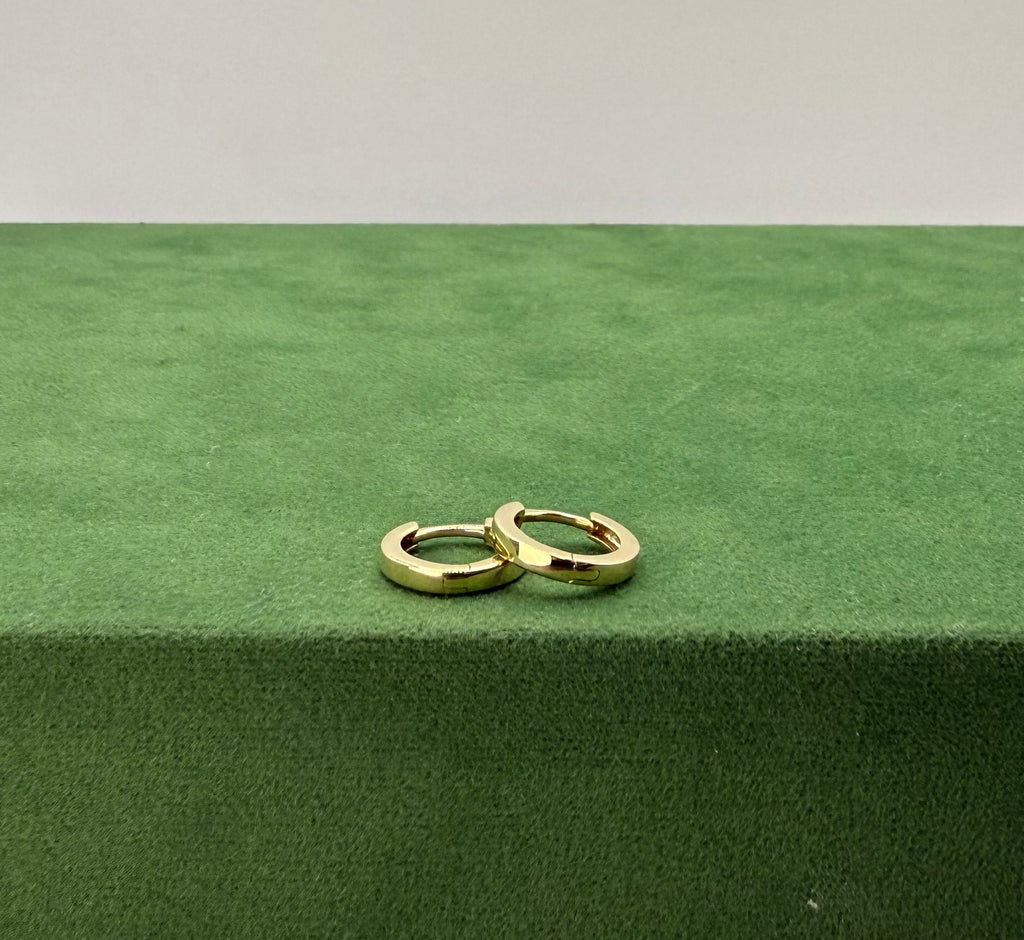 Flat Huggie Earrings 1.8 mm - 14k Gold