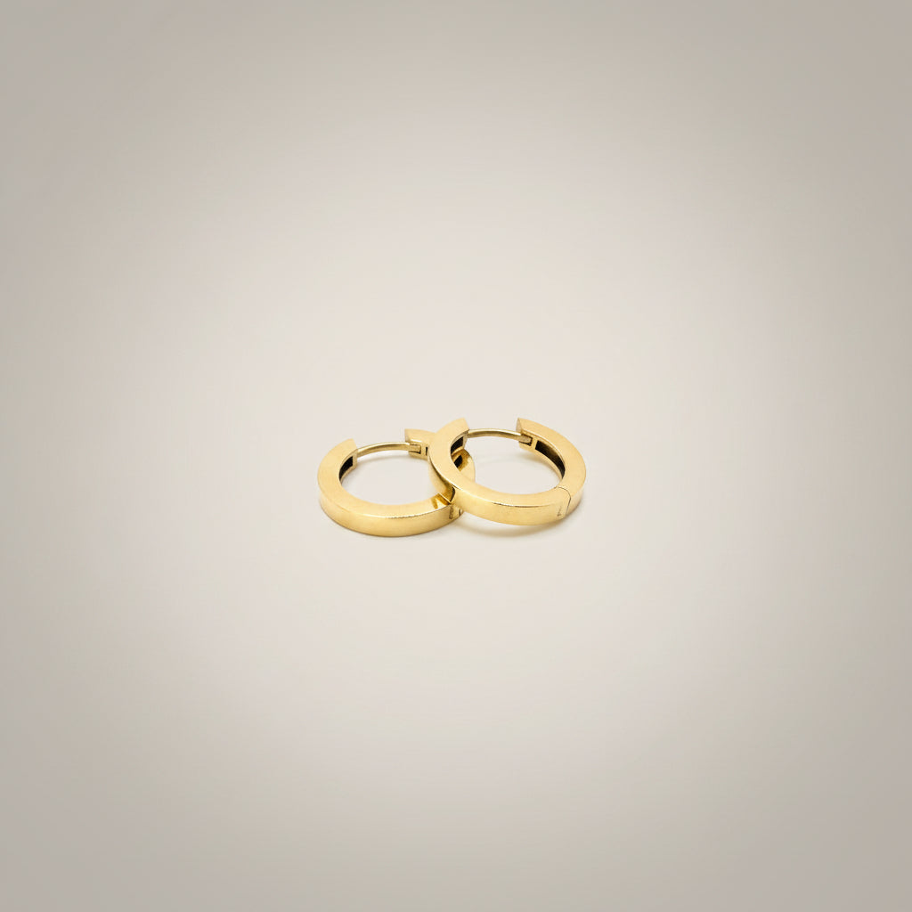 Rectangular Creolen Hoops - 14k Gold