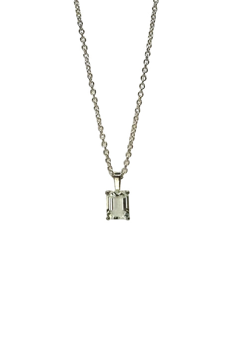 1 of 1 Chain Necklace with Light Blue/Green Topaz - 925 Sterling Silver