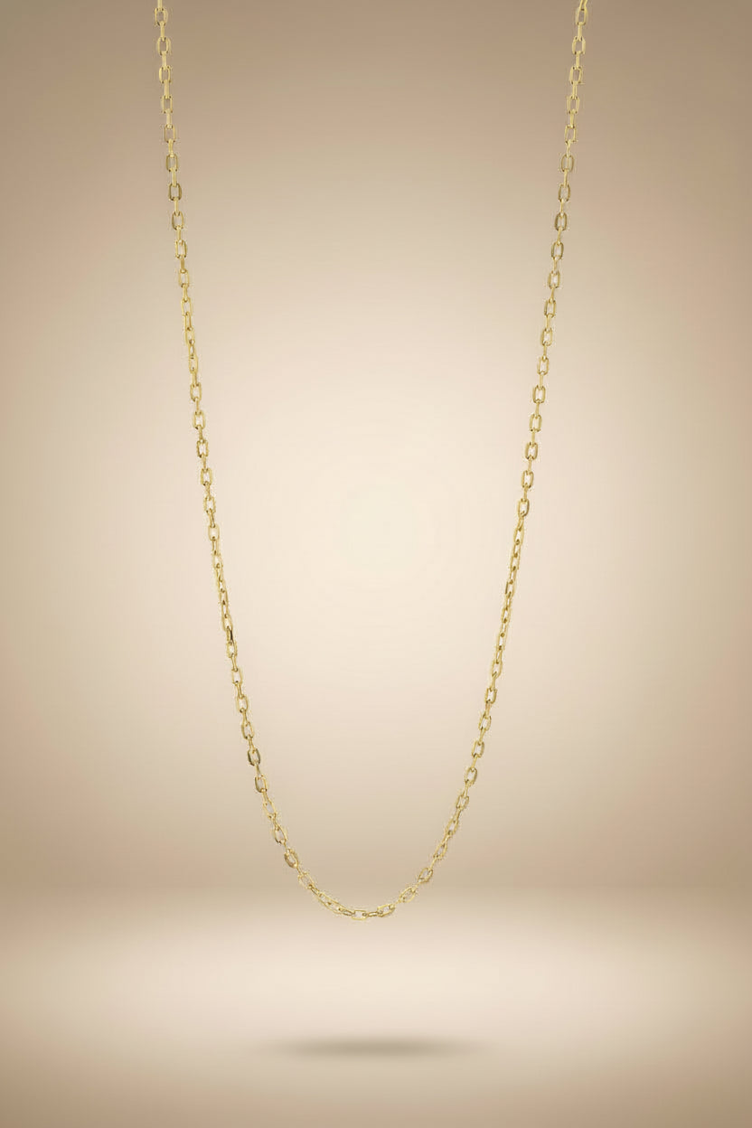 Anchor Chain Necklace - 14k Gold