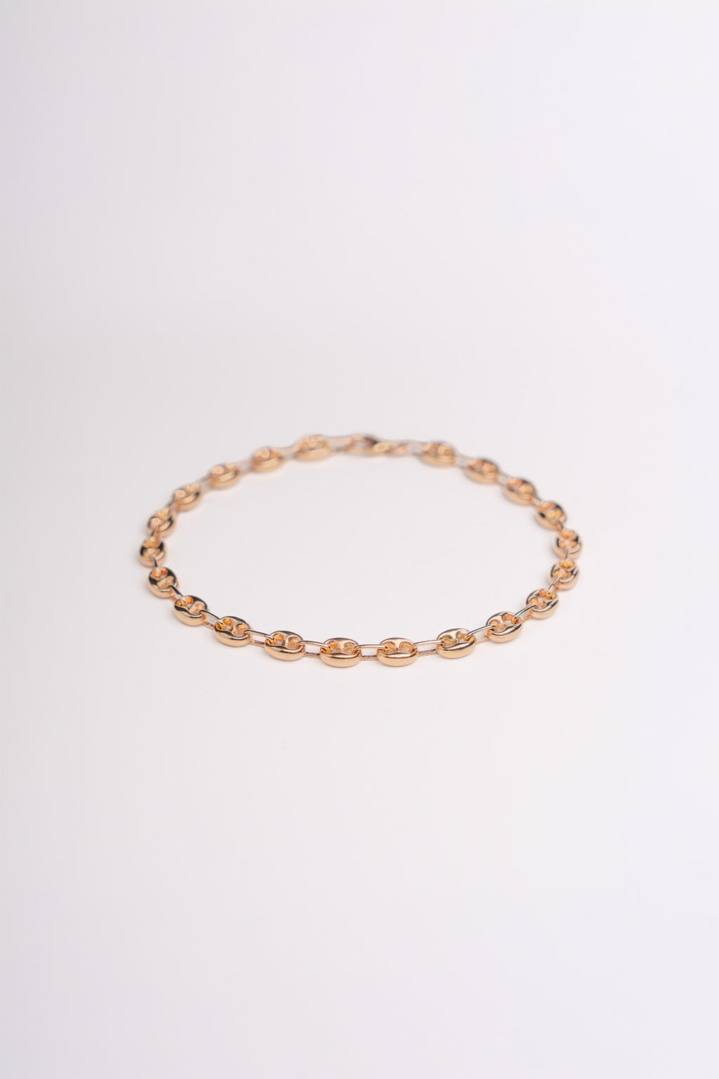 Coffee Bean Link Bracelet - Slim - 14k Gold