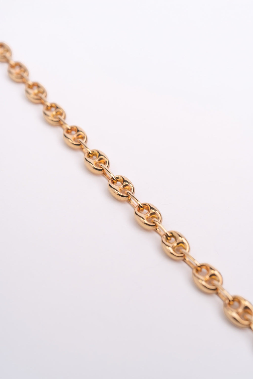 Coffee Bean Link Bracelet - Slim - 14k Gold