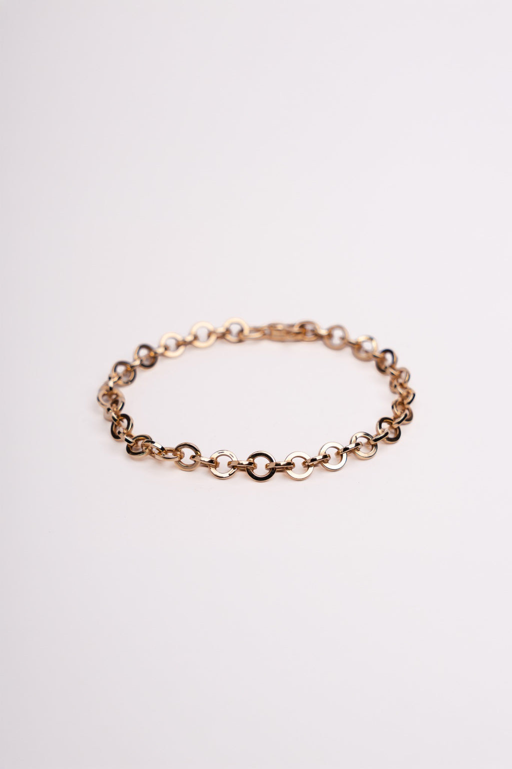 Round Fantasy Link Bracelet / Necklace - 14k Gold