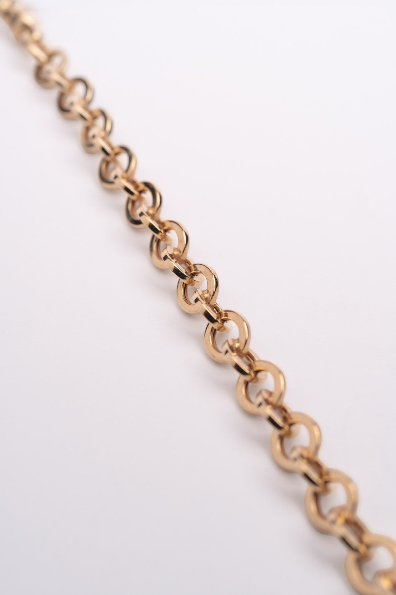 Round Fantasy Link Bracelet / Necklace - 14k Gold