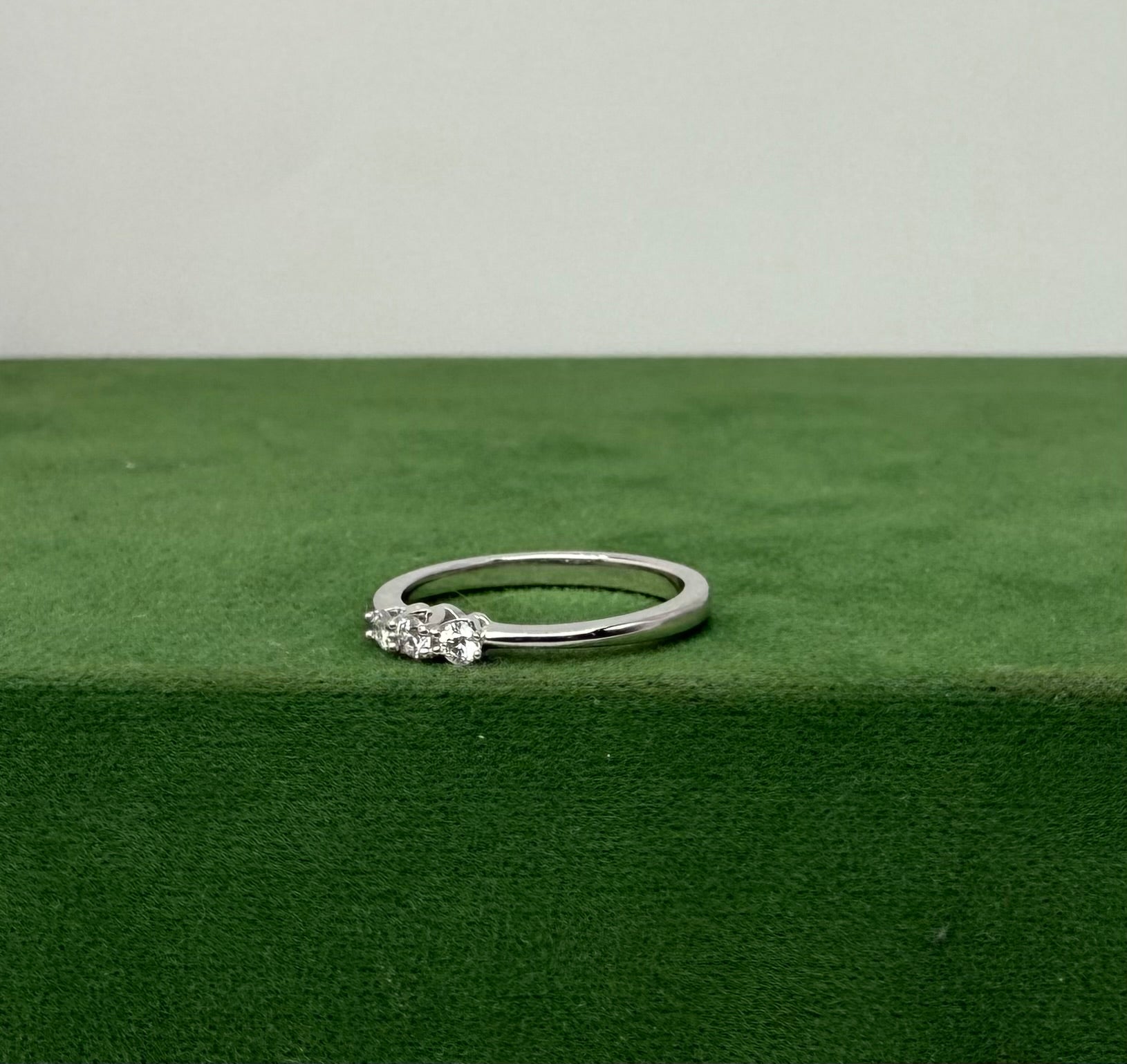 White Gold Trinity Crest Engagement Ring with Natural Diamonds – 14k White Gold