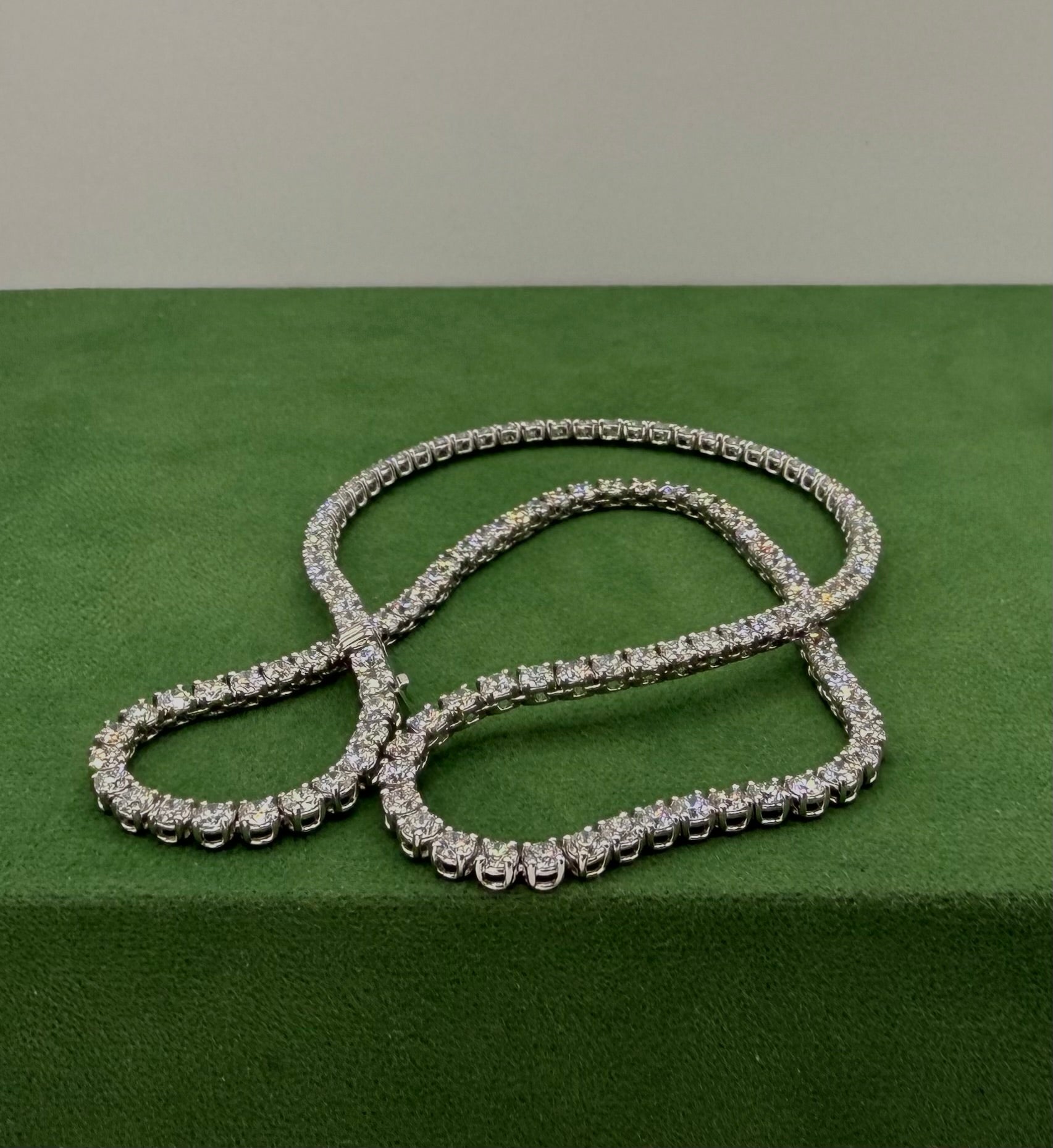 Diamond Tennis Necklace (3.0 mm) - 18k White Gold