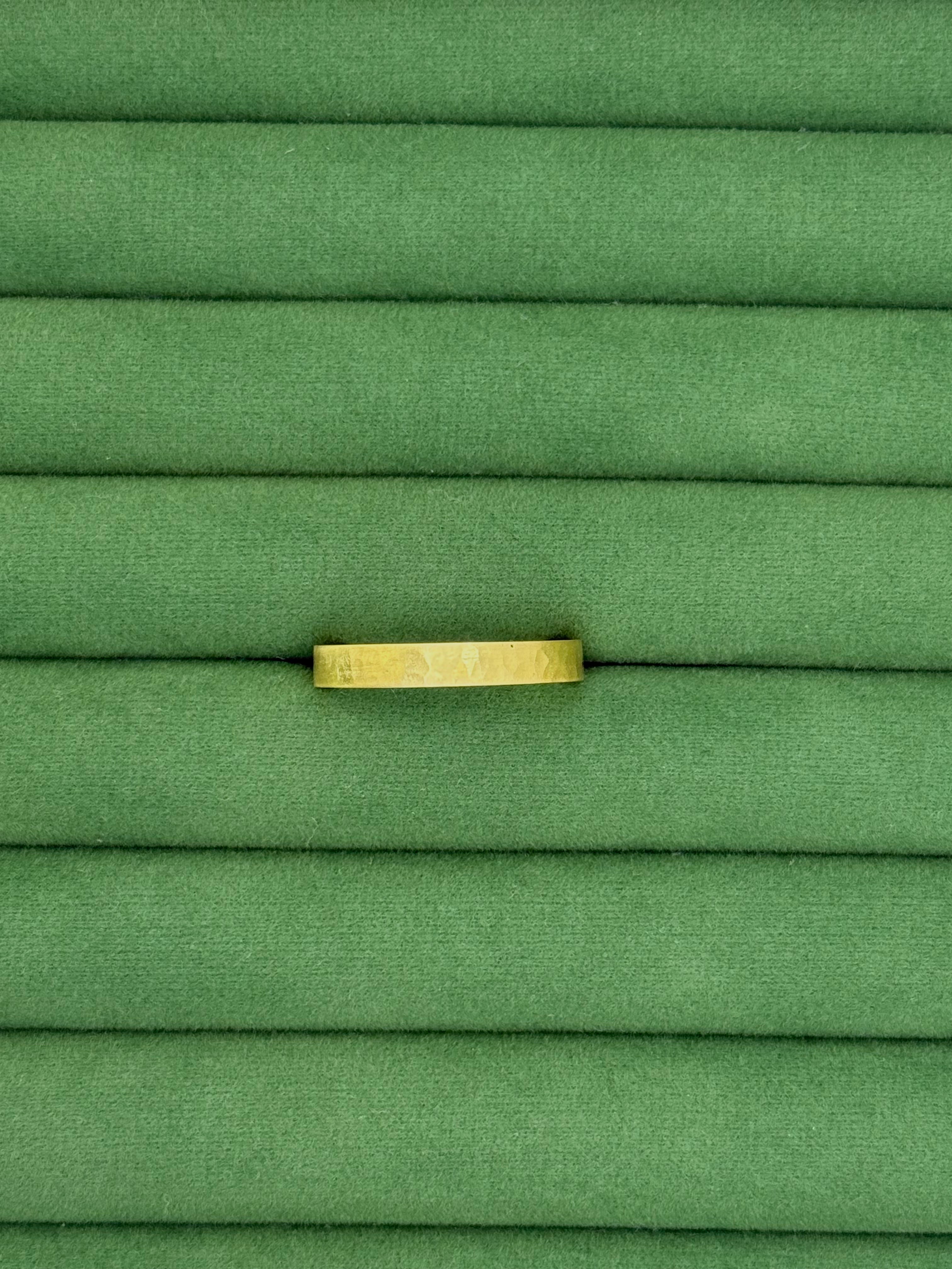 Hammered Wedding Band - 14k Gold