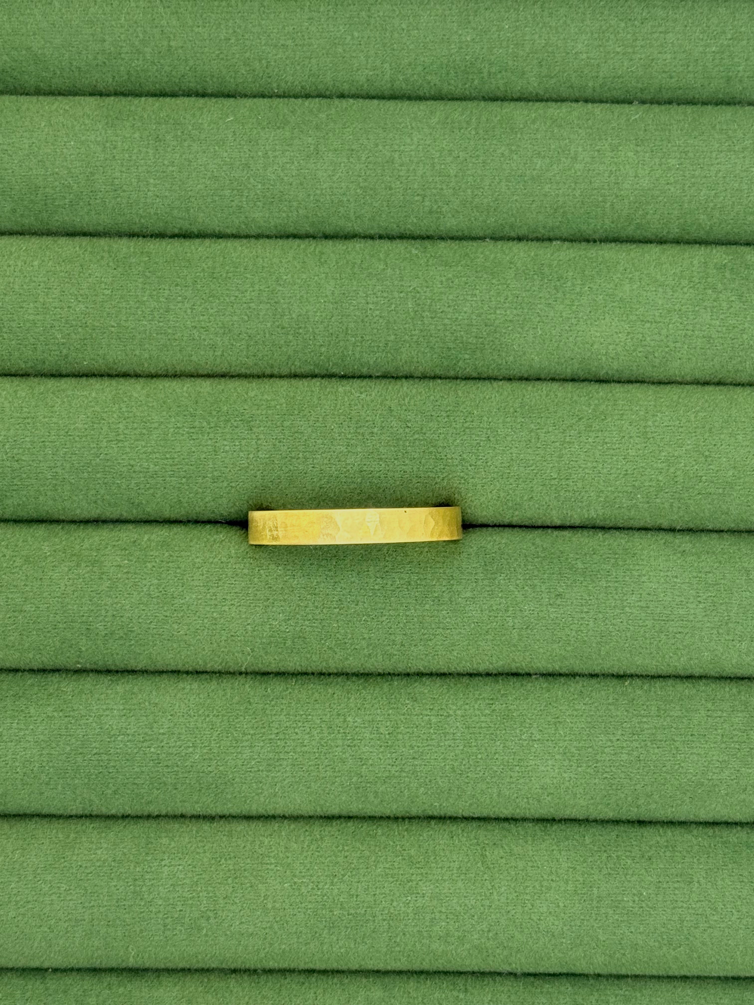 Hammered Wedding Band - 18k Gold