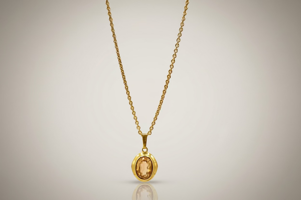 Gold Chain with Antique Pendant - 18k Gold