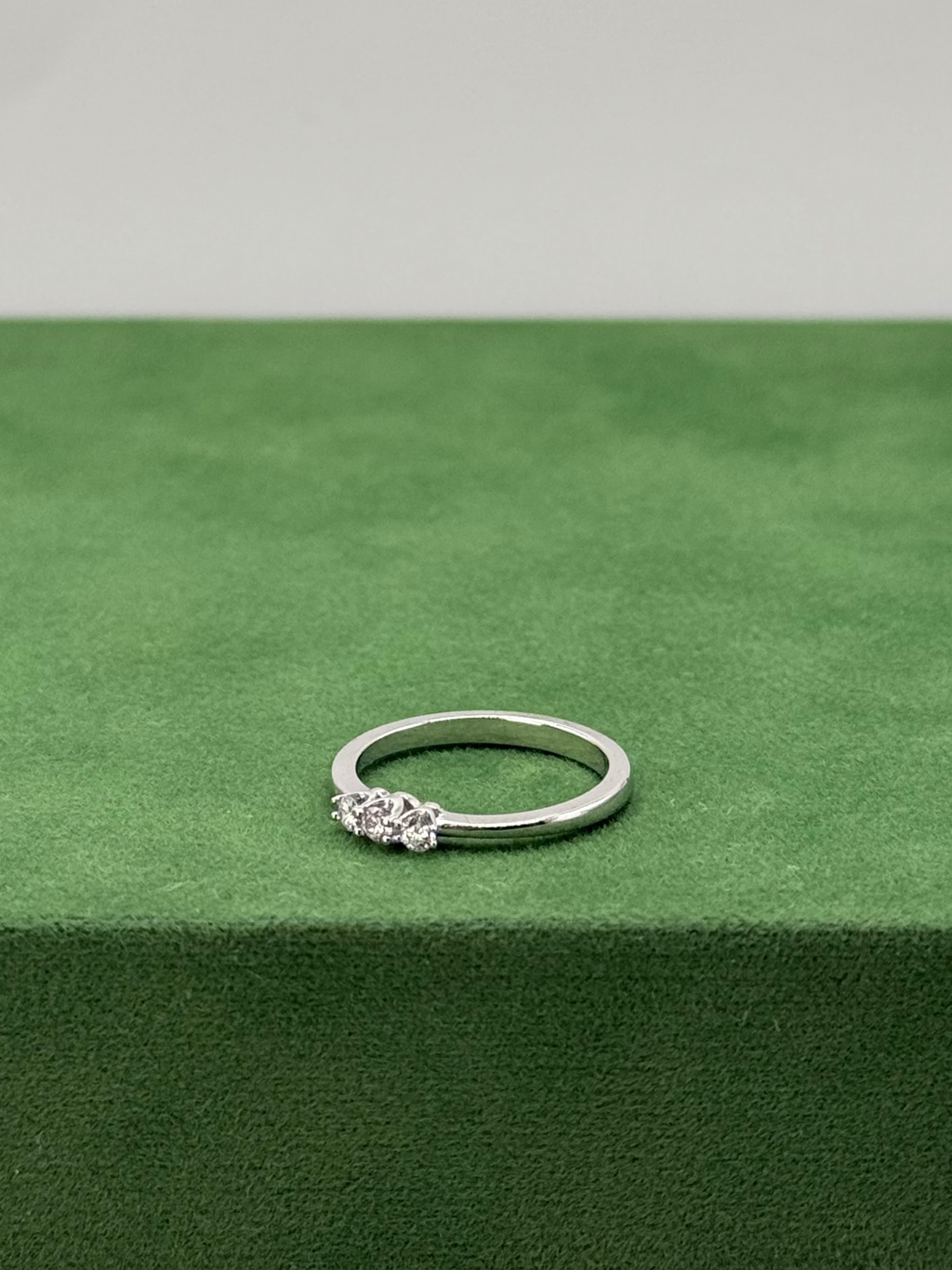 Trinity Crest Ring – White Gold & Natural Diamonds