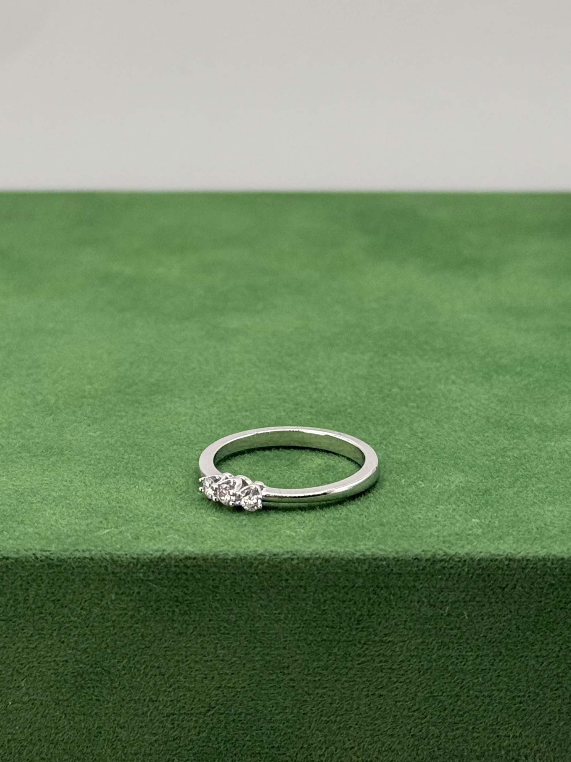 Trinity Crest Ring – White Gold & Natural Diamonds