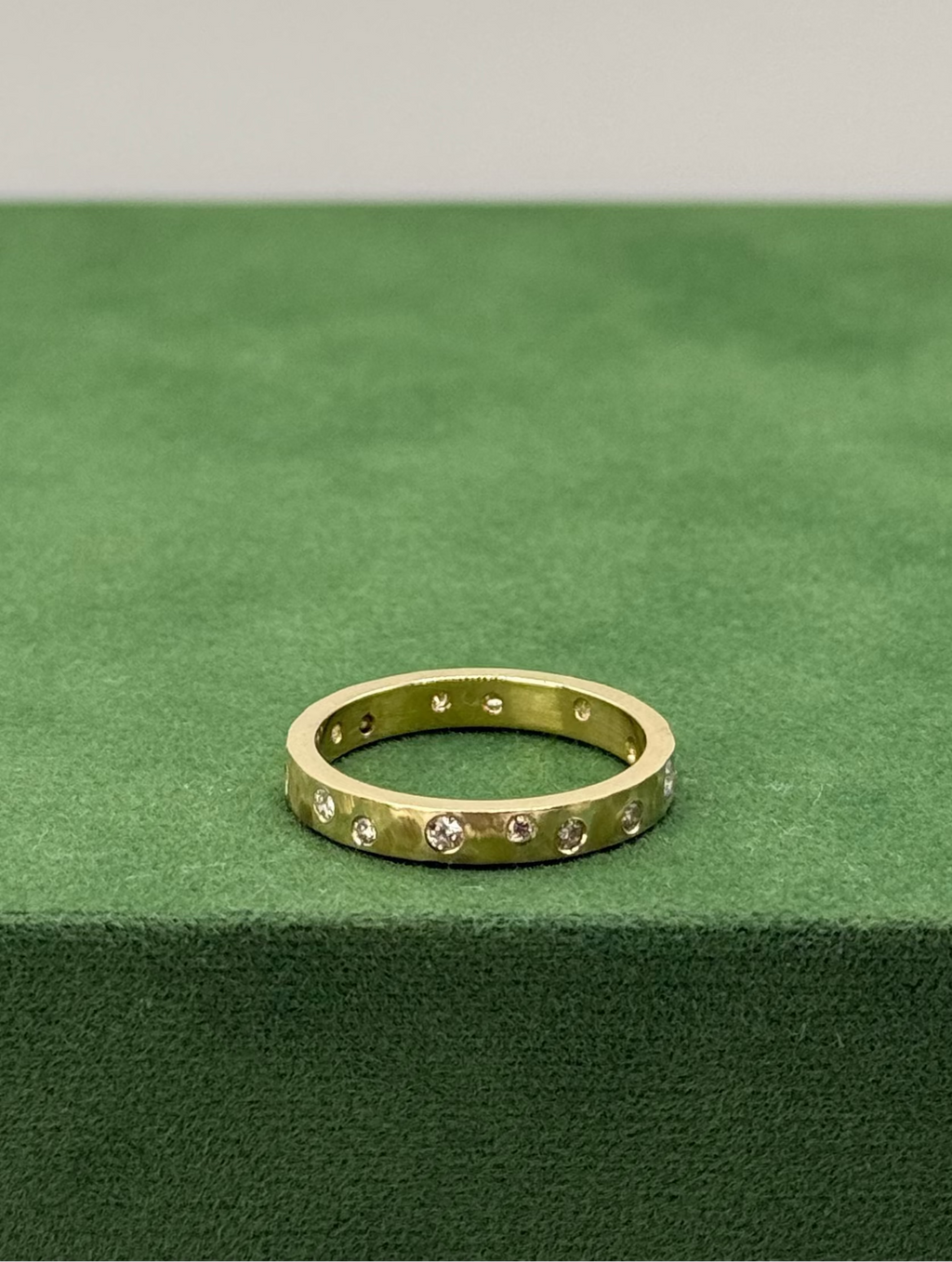 Asymmetric Diamond Band – 14k Yellow Gold