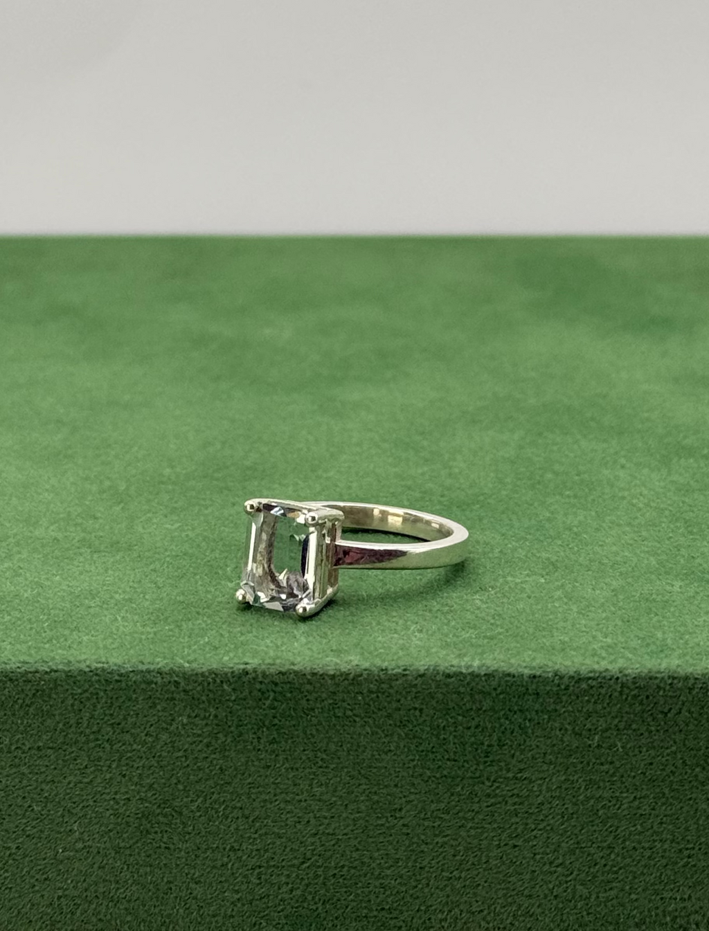 Emerald Prasiolite Ring – Sterling Silver 925