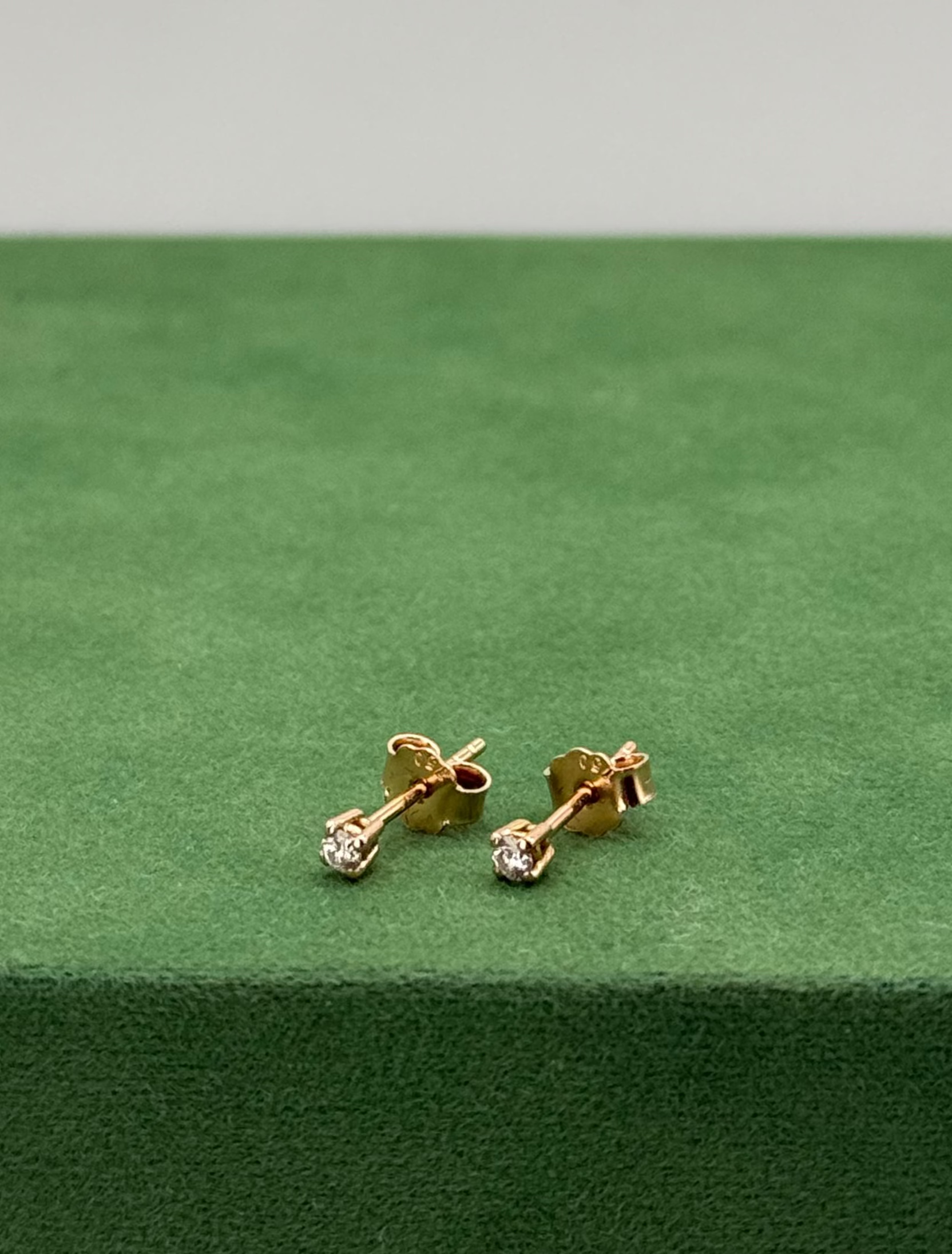 Rose Gold Diamond Studs - 18k rose gold