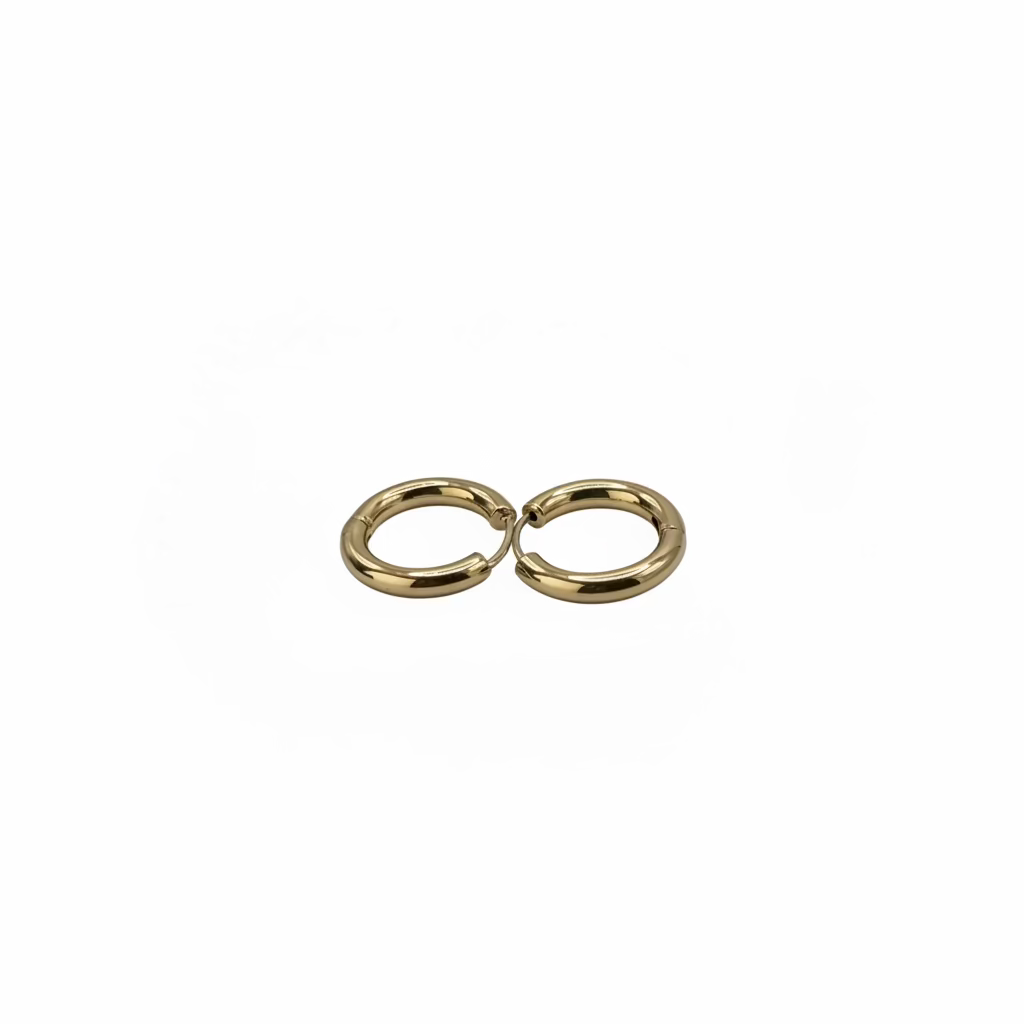 Round Huggie Earrings 2.5 mm - 14k Gold