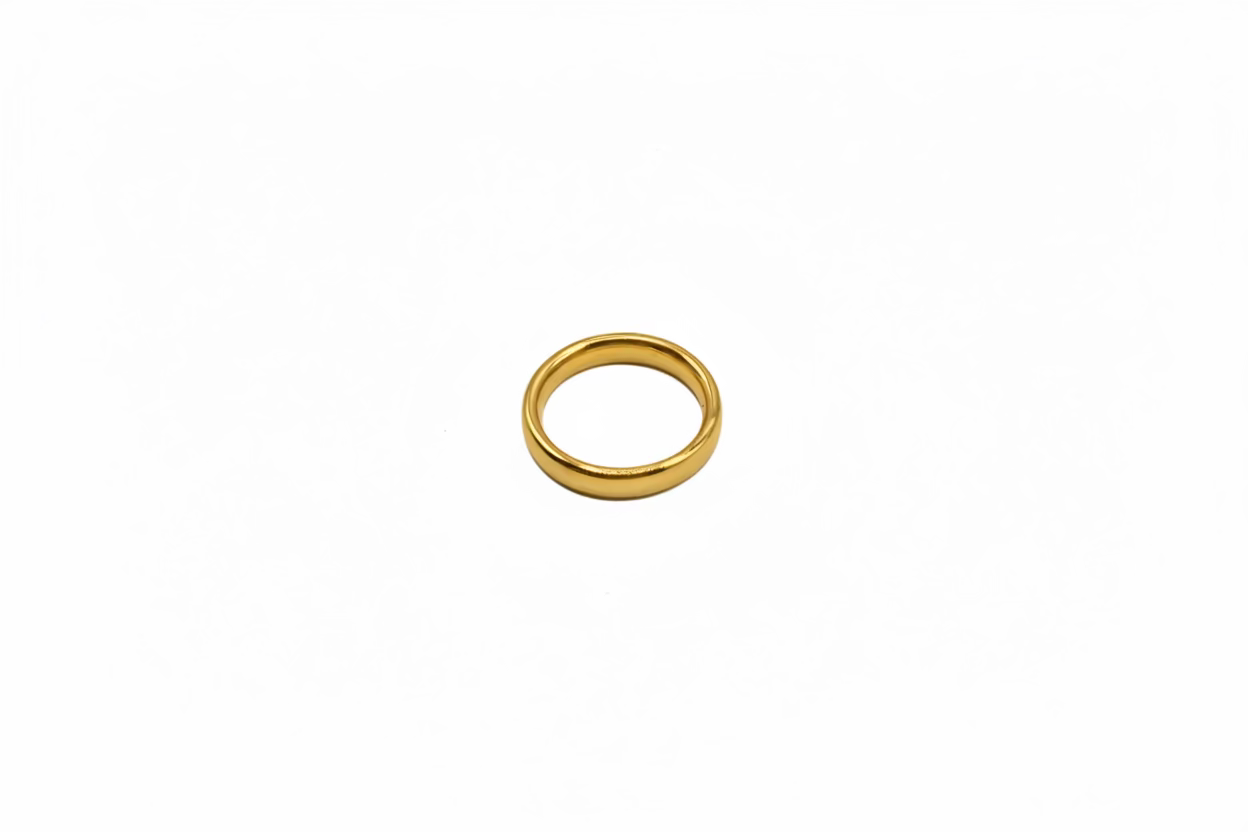 Oval classic Wedding Band - 14k Gold