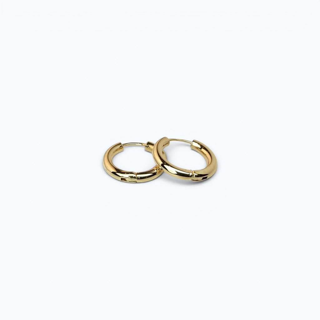 Round Huggie Earrings 2.5 mm - 14k Gold