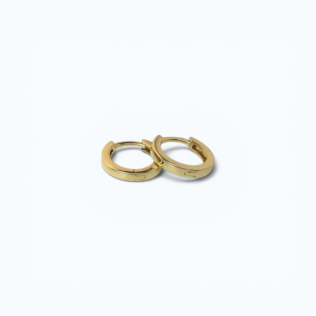 Flat Huggie Earrings 1.8 mm - 14k Gold