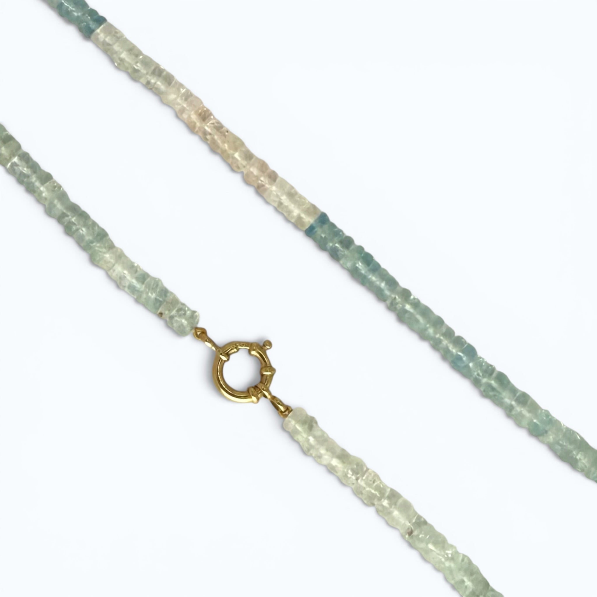 Morganite & Aquamarine Necklace - 18k Gold