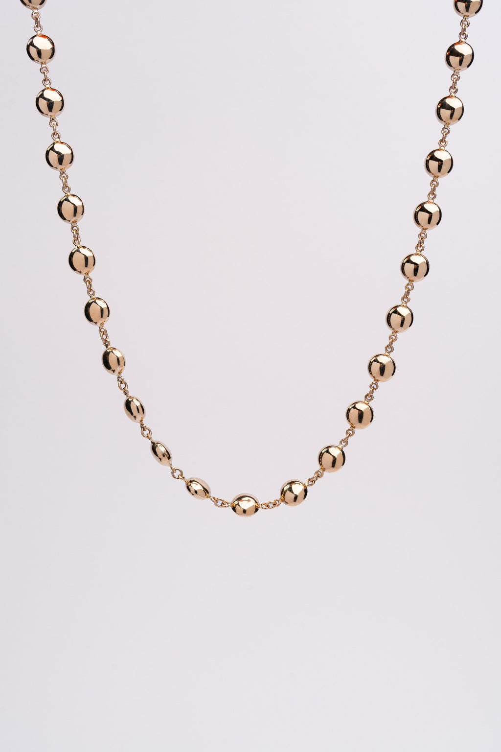 Round Bead Necklace - 14k Gold