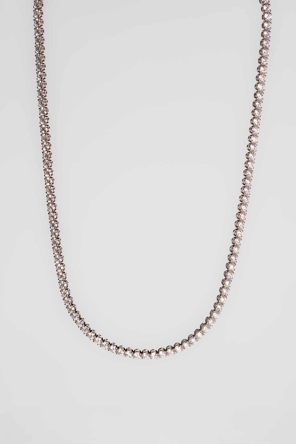 Diamond Tennis Necklace (3.0 mm) - 18k White Gold
