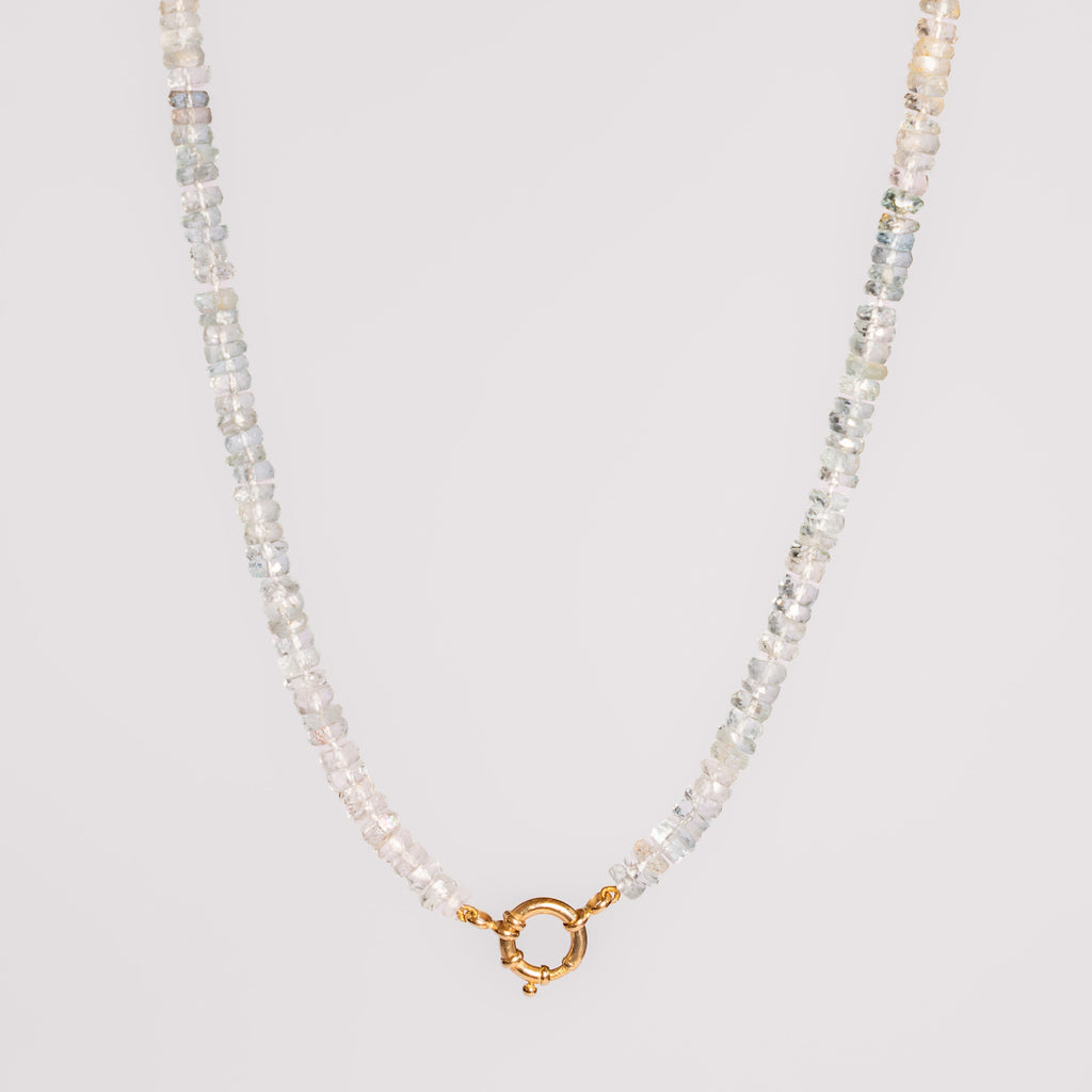 Morganite & Aquamarine Necklace - 18k Gold