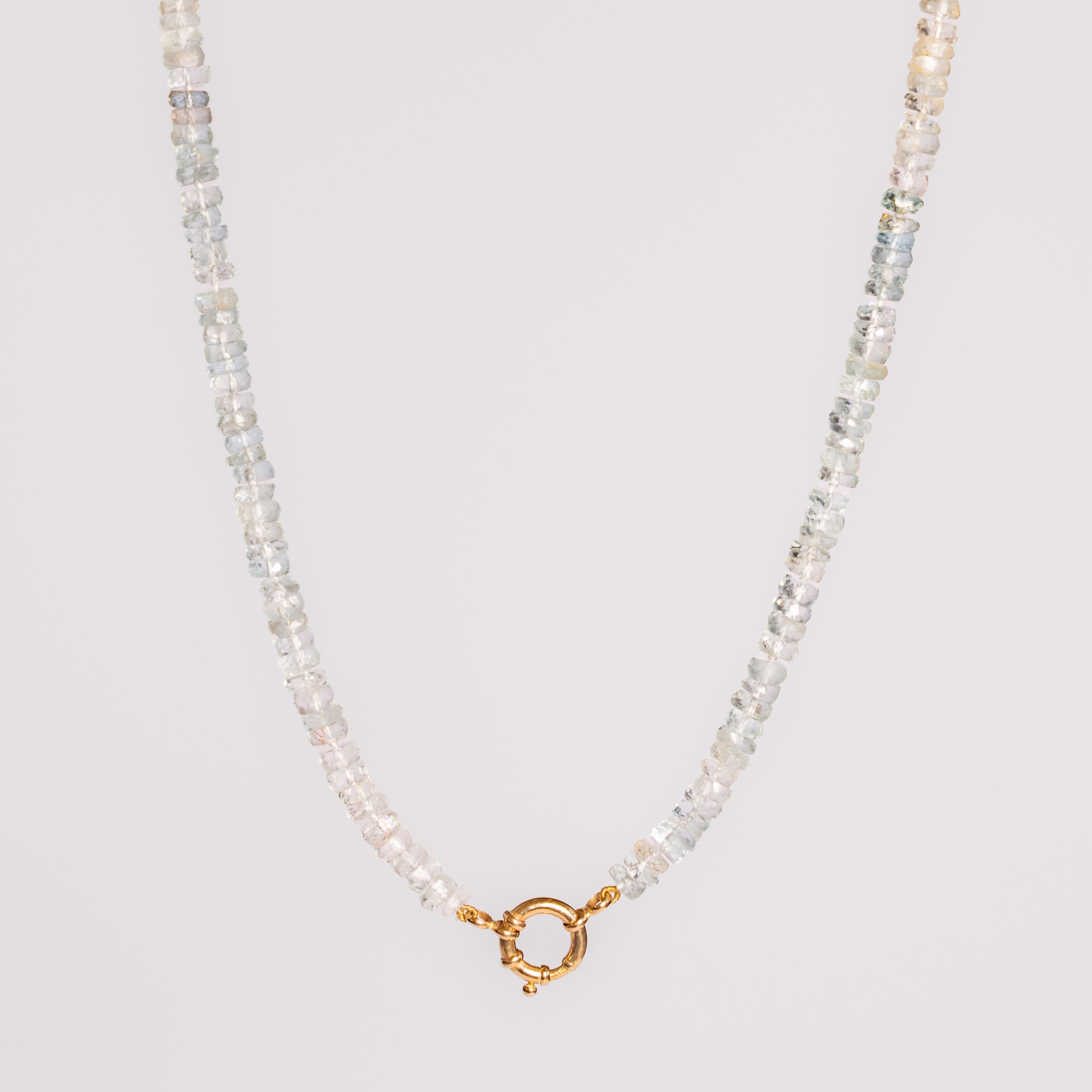 Morganite & Aquamarine Necklace - 18k Gold