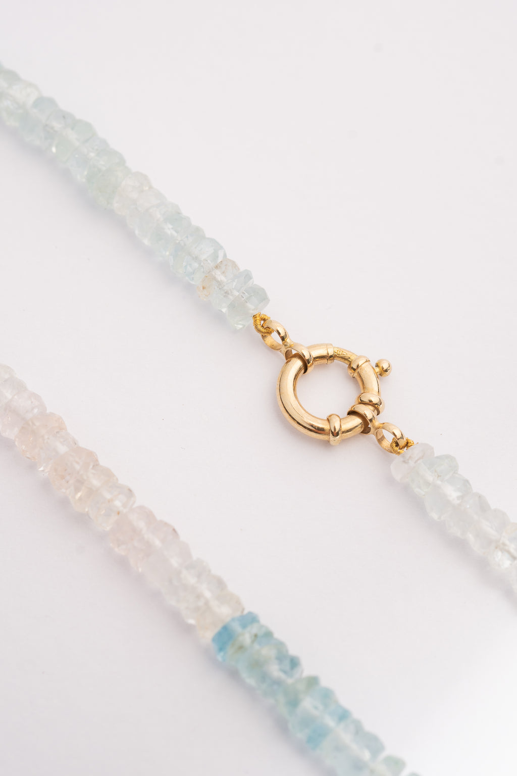 Morganite & Aquamarine Necklace - 18k Gold