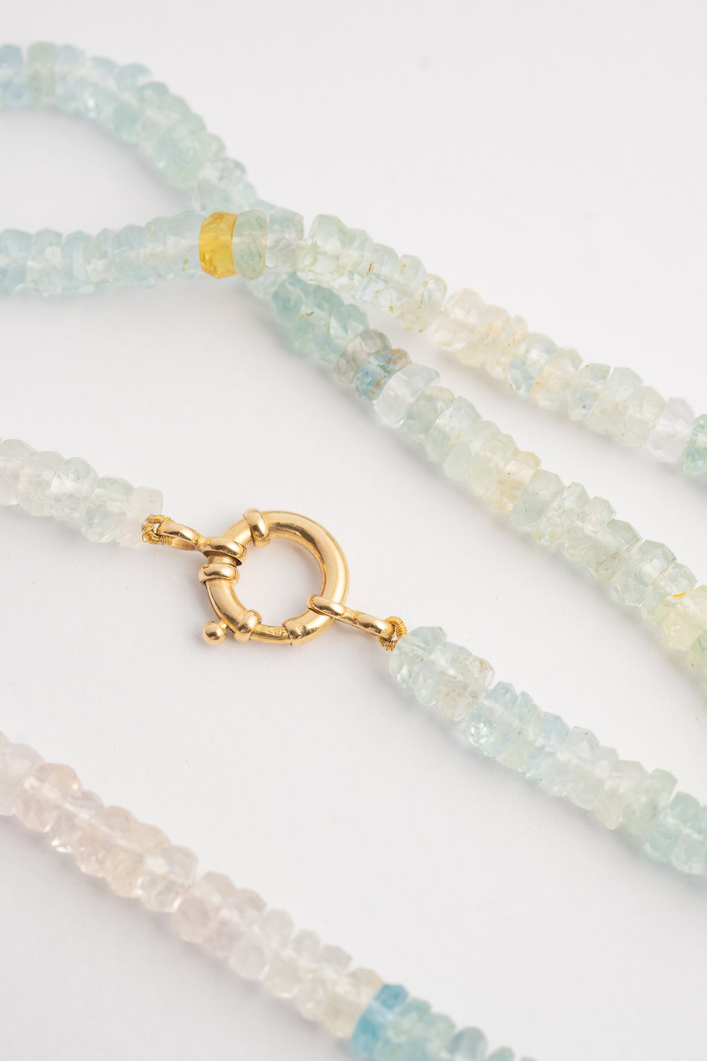 Morganite & Aquamarine Necklace - 18k Gold
