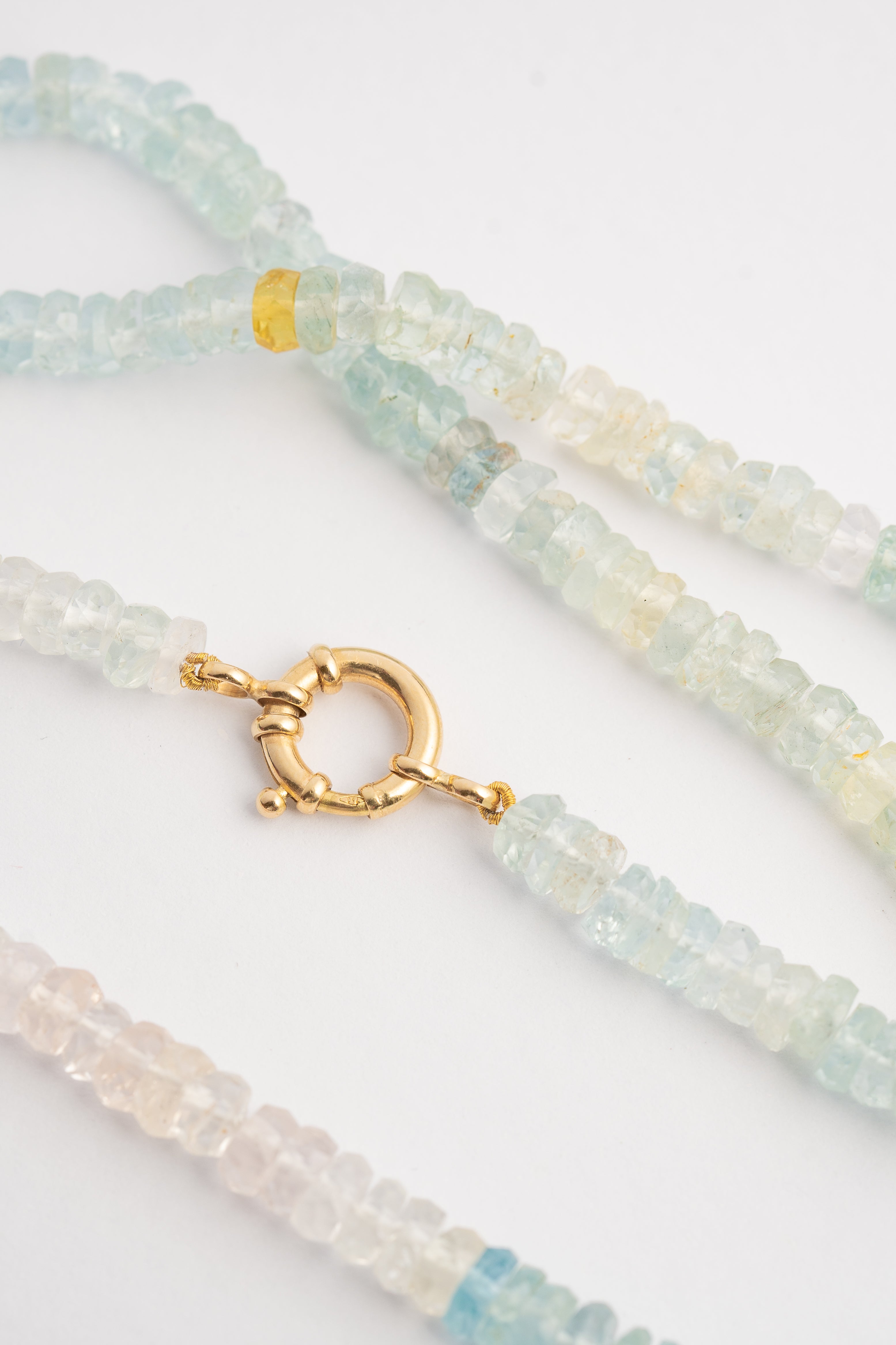 Morganite & Aquamarine Necklace - 18k Gold
