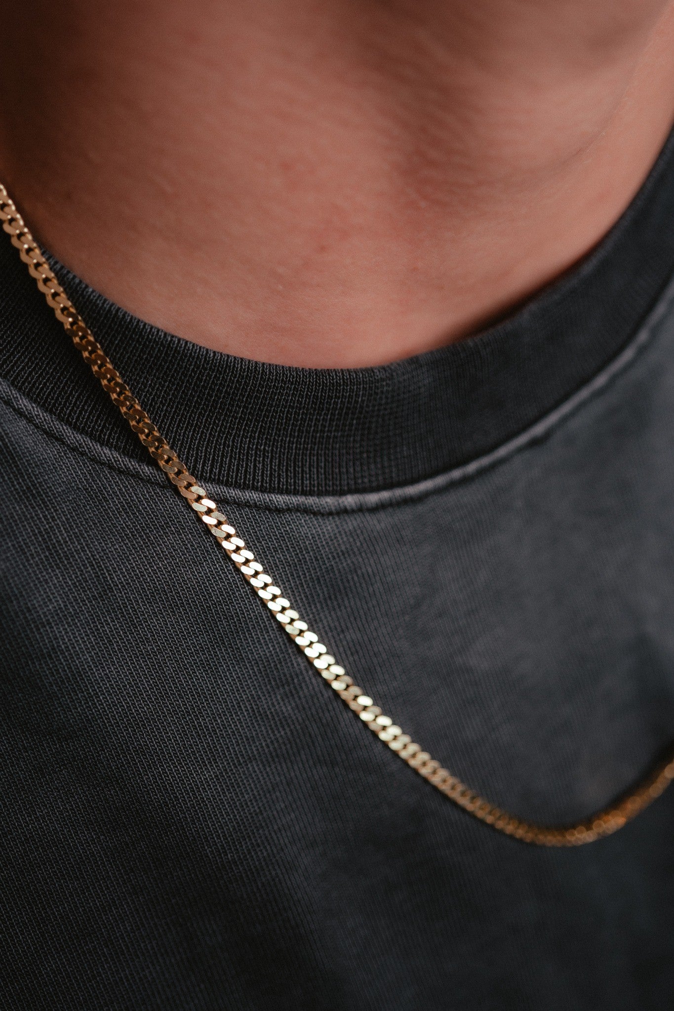 Curb Chain Necklace - 14k Gold