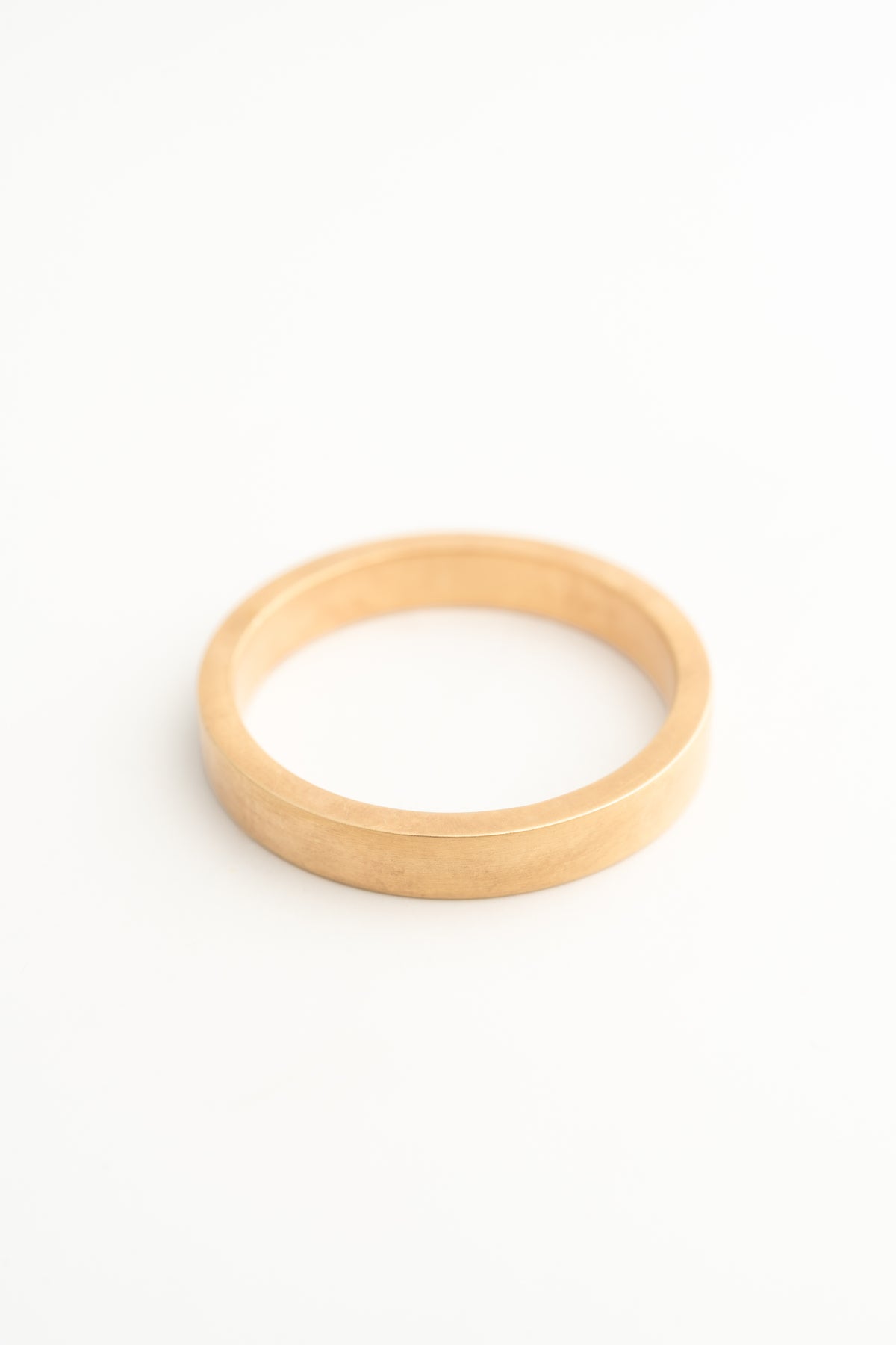 Rectangular Matte Wedding Band - 14k / 18k Gold