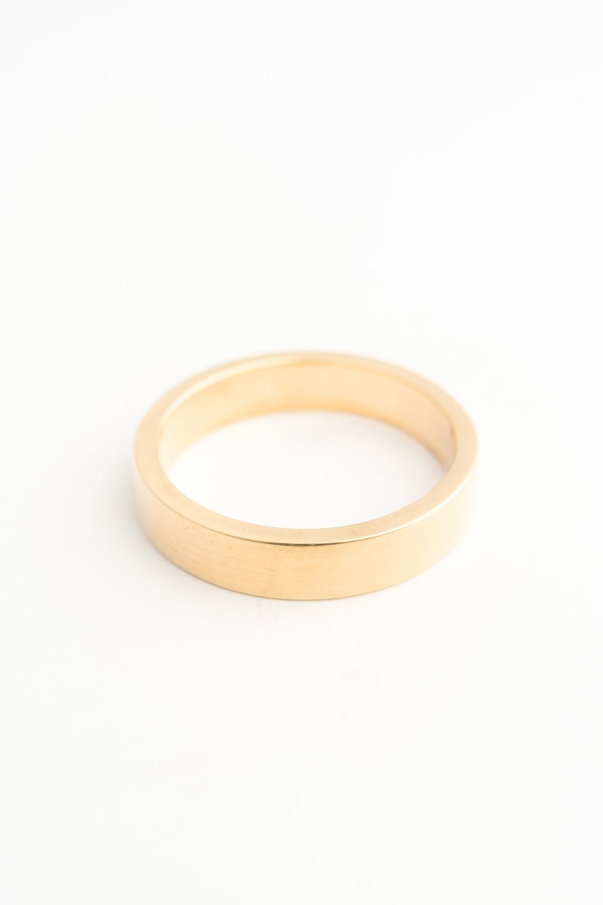 Rectangular Polished Wedding Band - 14k / 18k Gold
