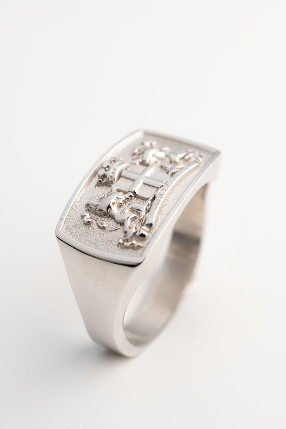 Historic Amersfoort Signet Ring - Rhodium-Plated Sterling Silver