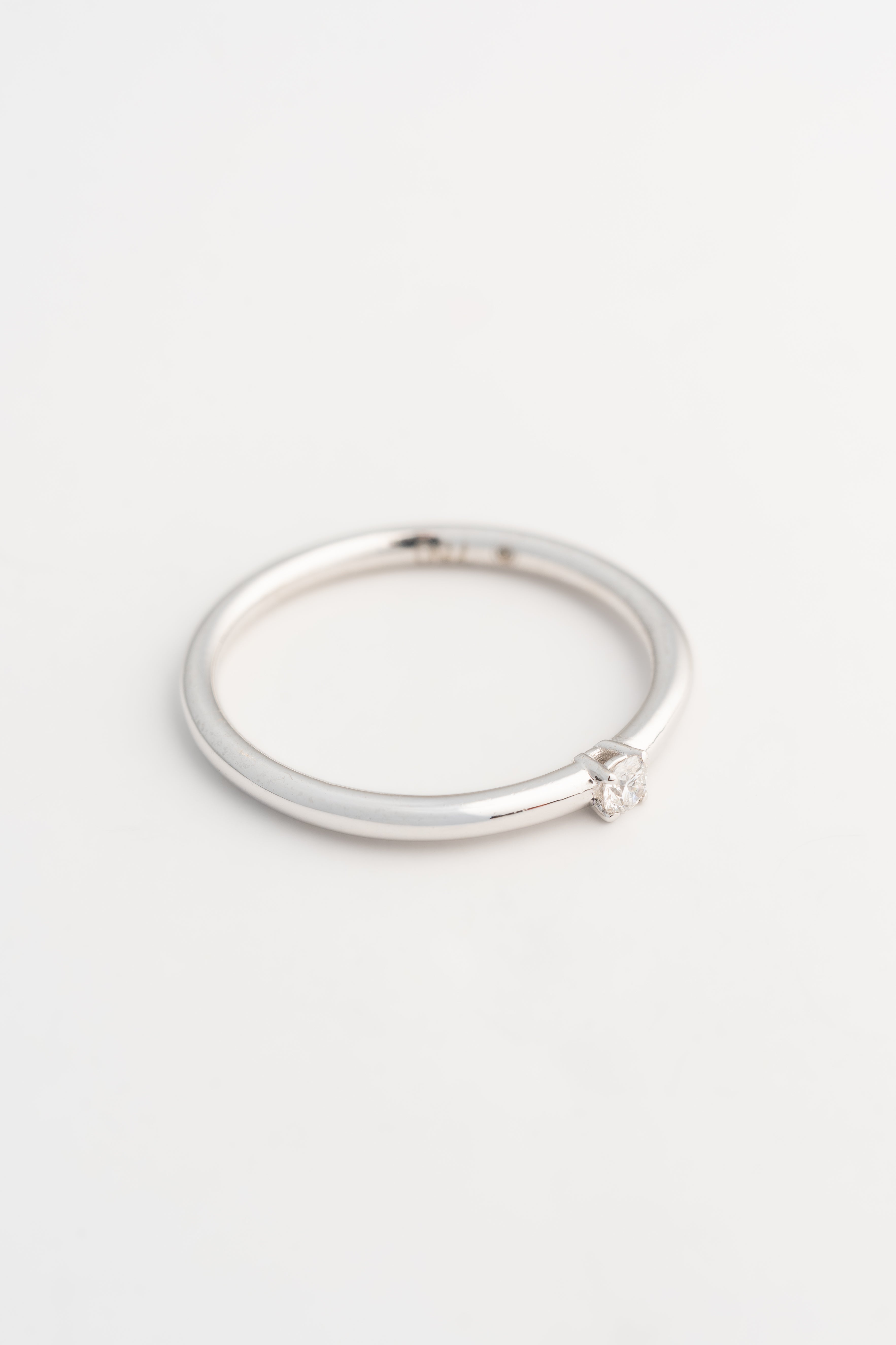 The Aurora Engagement Ring – 18k White Gold