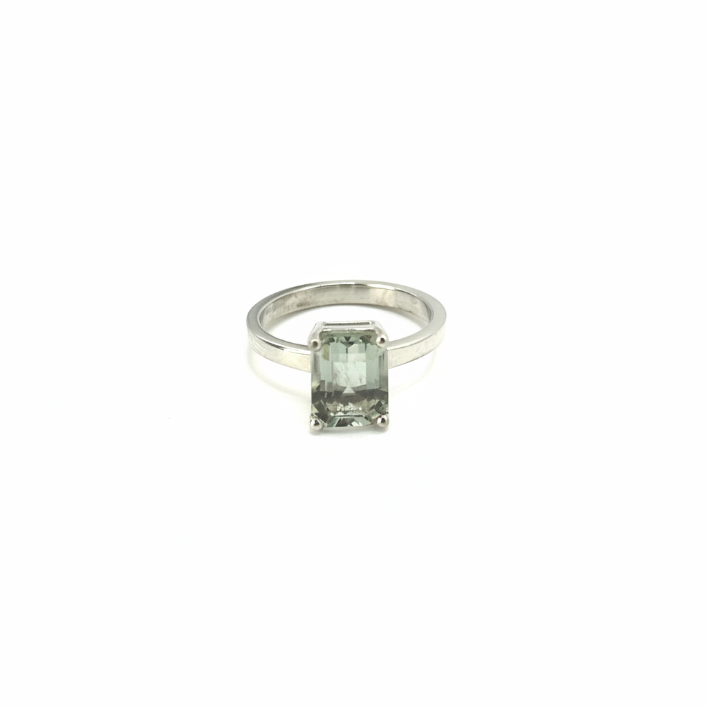 Emerald Prasiolite Ring – Sterling Silver 925