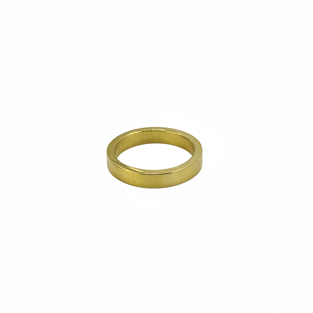 Rectangular Polished Wedding Band - aangepaste foto